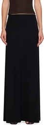 LESET Black Lauren Maxi Skirt