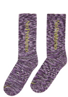 Aries Purple 'No Problemo' Space Dye Socks