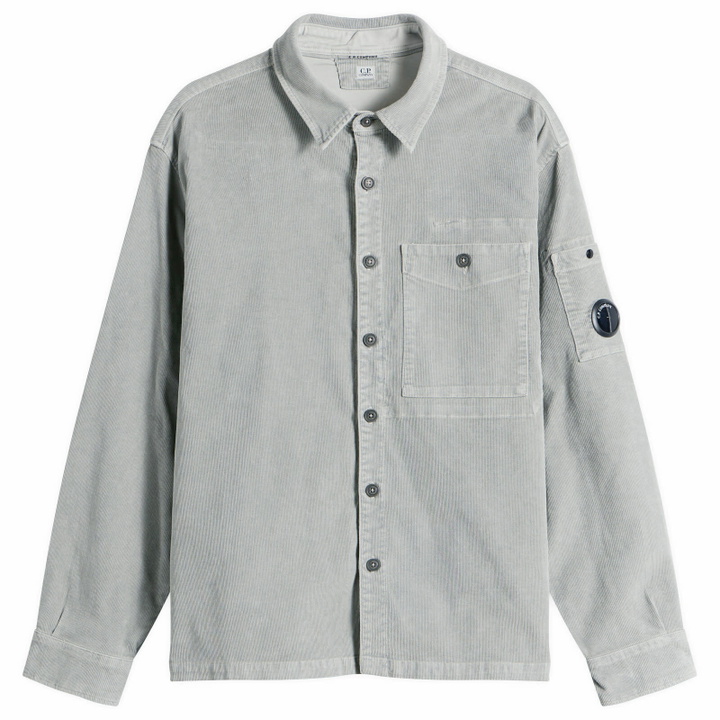 Photo: C.P. Company Men's Corduroy Lens Overshirt in Flint Grey