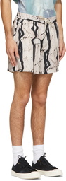 Tiger of Sweden Beige Printed Twolum Shorts