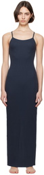 SKIMS Navy Cotton Rib Long Cami Maxi Dress