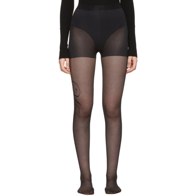 Alexander Wang Black Sheer Wangover Tights