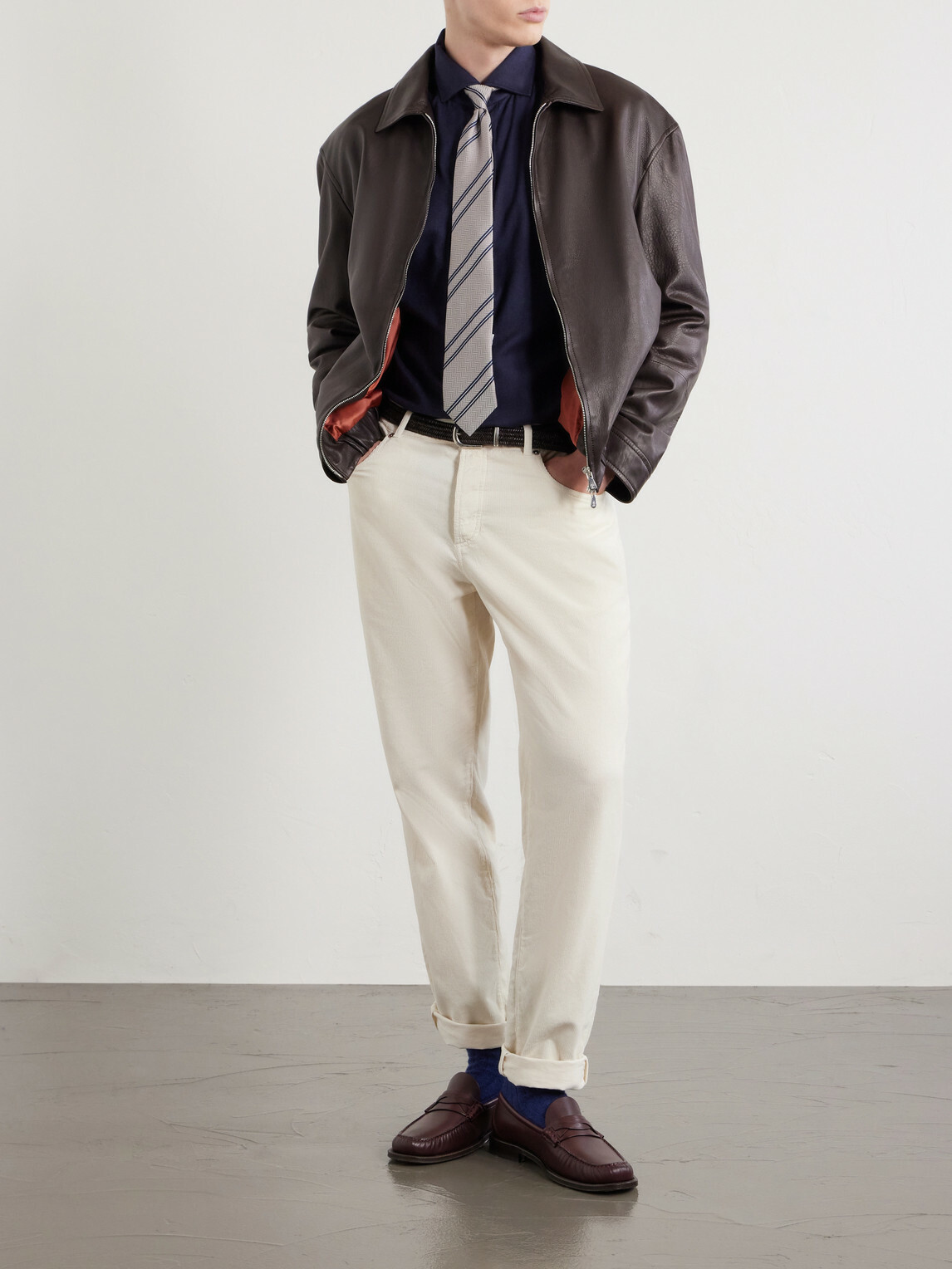 Brunello Cucinelli - Herringbone Cotton and Lyocell-Blend Shirt - Blue