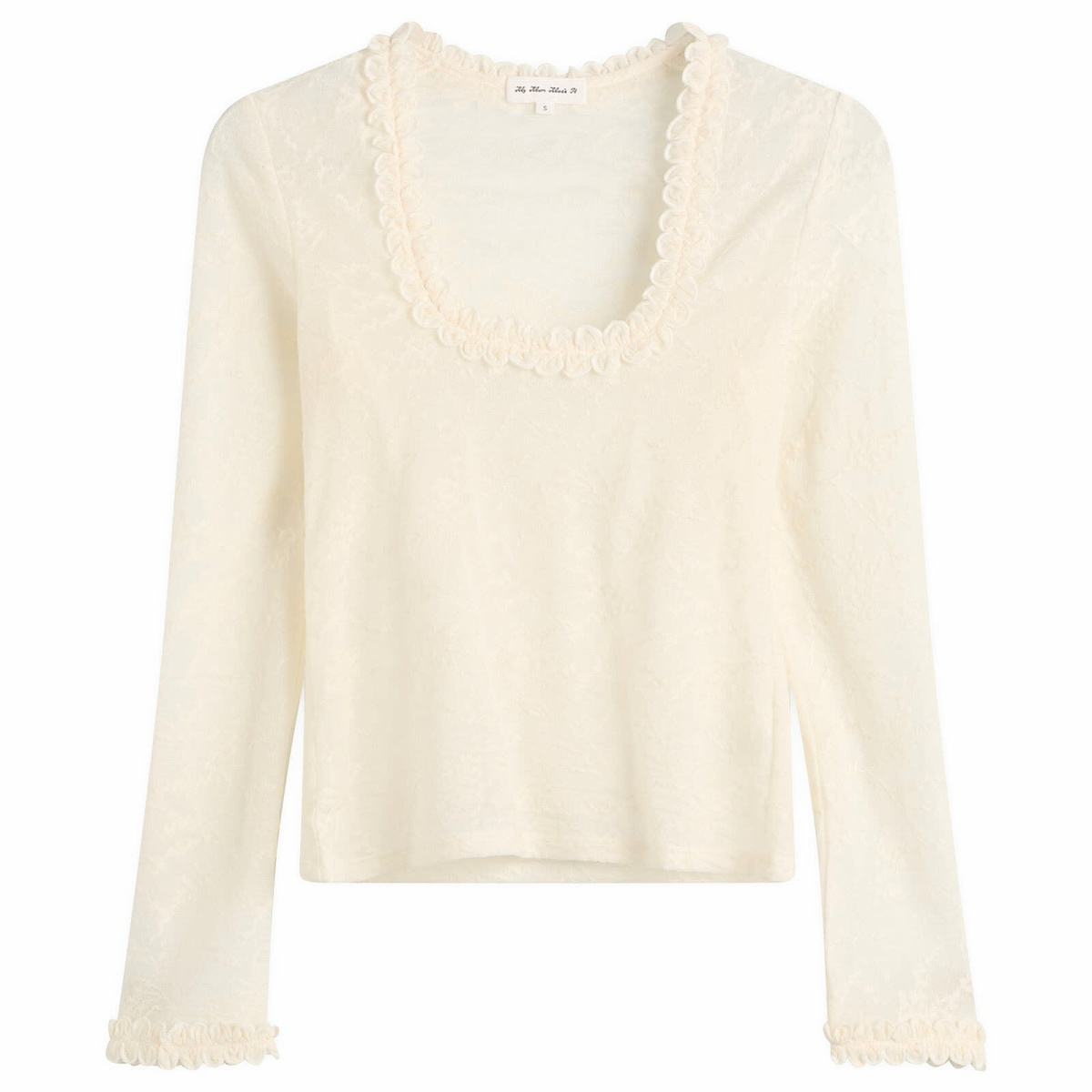 My Mum Made It Women's Lace Poem Top in White
