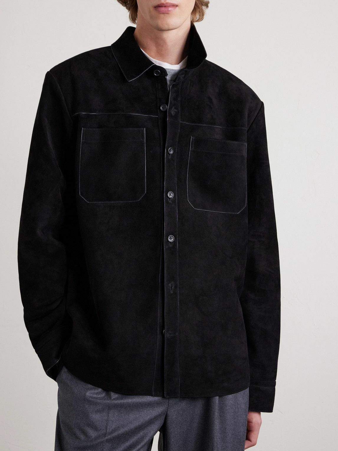 James Perse - Suede Shirt - Black