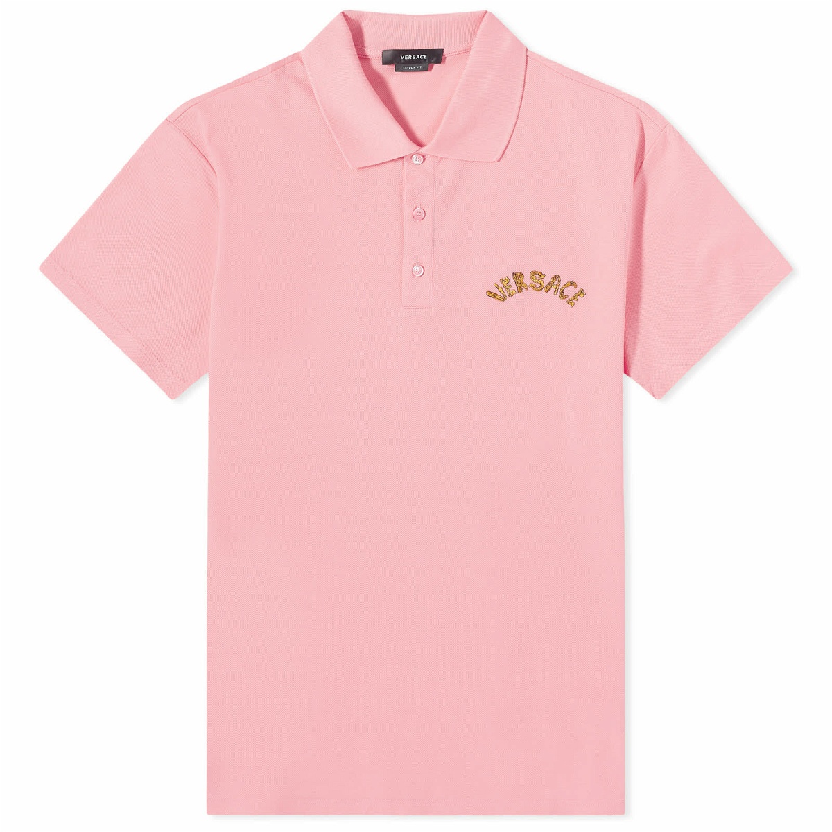Photo: Versace Men's Logo Polo Shirt in Pink