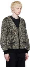 WACKO MARIA Beige Leopard Cardigan