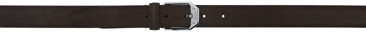 Photo: BOSS Brown Angled Branded Buckle Belt