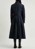 High In Depth Hooded Shell Parka Coat Navy
