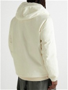 Applied Art Forms - CM1-1 Padded Cotton-Gabardine Hooded Jacket - White