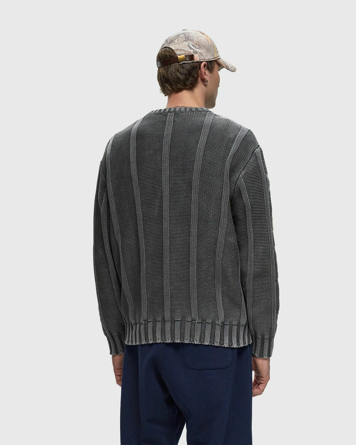 Patta Patta Cable Knitted Cold Dye Jumper Grey Pullovers Patta