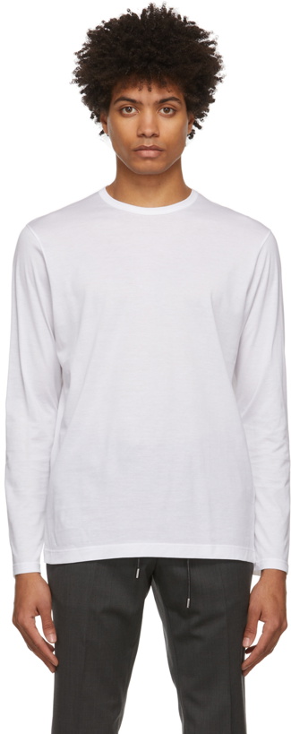 Photo: Sunspel White Long Sleeve T-Shirt