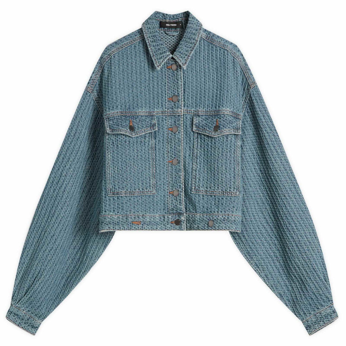 Daily Paper Women's Relaxed Denim Jackets in Light Blue