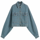 Daily Paper Women's Relaxed Denim Jackets in Light Blue