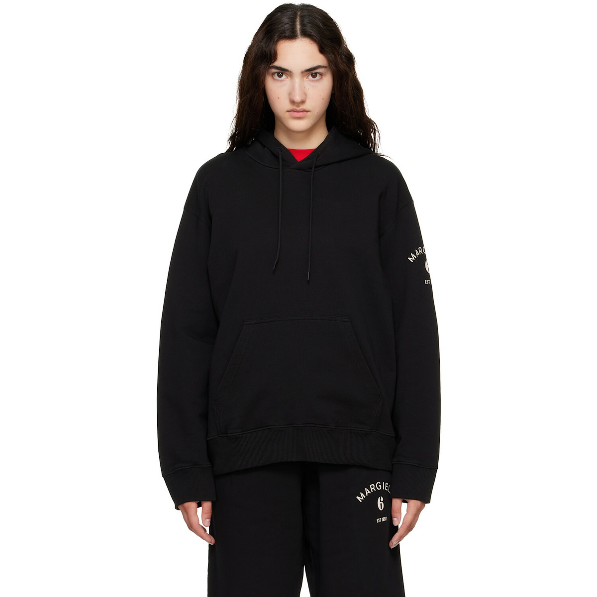 MM6 Maison Margiela Black Mannequin-Print Hoodie
