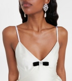 Shushu/Tong Lace-trimmed wool and silk minidress