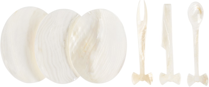 Photo: Gohar World Off-White Bow Aperitif Dish Set
