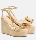 Mach & Mach Le Cadeau raffia espadrille wedges
