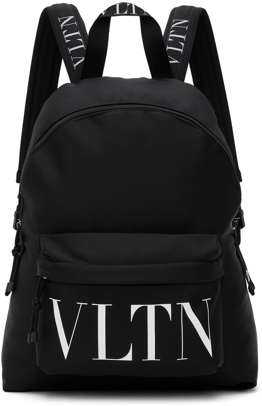 Valentino Garavani VLTN logo patch backpack, Black