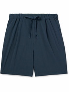 Snow Peak - Straight-Leg Logo-Print Primeflex™ Dot Air® Drawstring Shorts - Blue