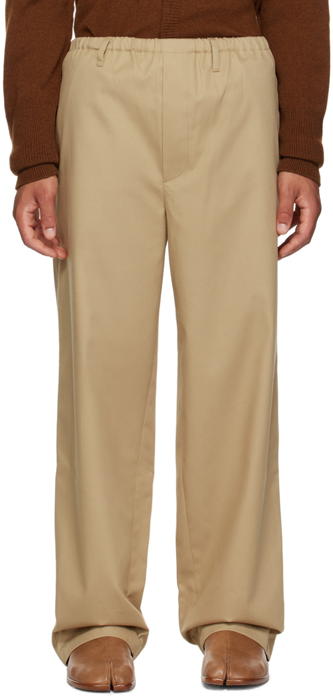 T/SEHNE Beige Relaxed-Fit Trousers