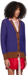 Wales Bonner Brown & Blue Prince Cardigan