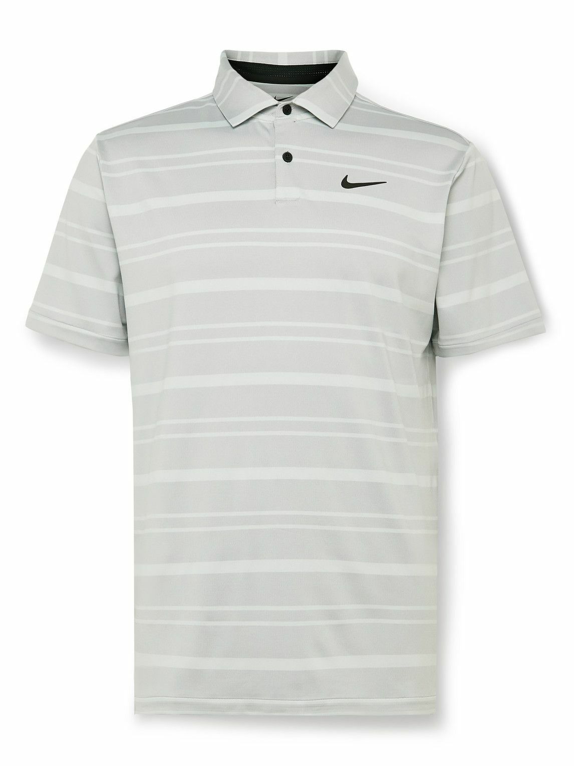 Nike Golf Tour Dri FIT Striped Golf Polo Shirt Gray Nike Golf