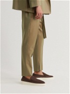Fear of God - Slim-Fit Tapered Belted Pleated Wool-Twill Suit Trousers - Neutrals