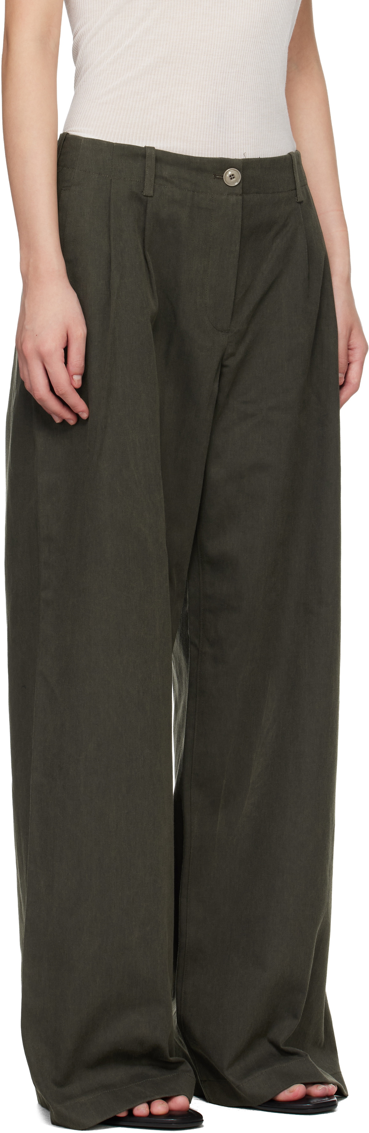 OUR LEGACY Brown Bridge Chino Trousers