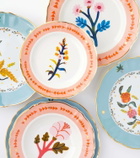 Bitossi Fabula Profumo set of 4 porcelain dinner plates