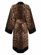 Dolce & Gabbana Brown Leopard Print Robe