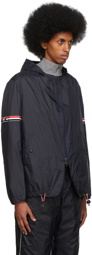 Thom Browne Navy Armband Hooded Jacket