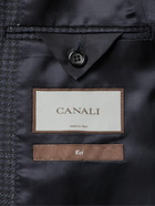 Canali - Kei Slim-Fit Checked Wool-Blend Suit Jacket - Blue