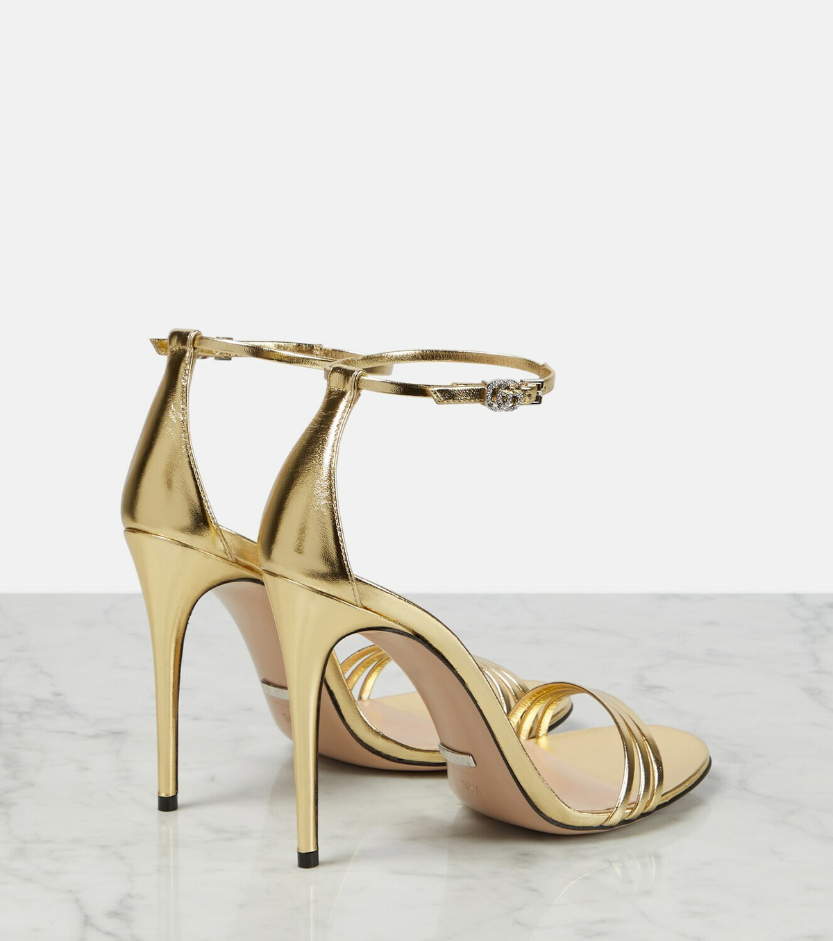 Gucci Metallic leather sandals Gucci