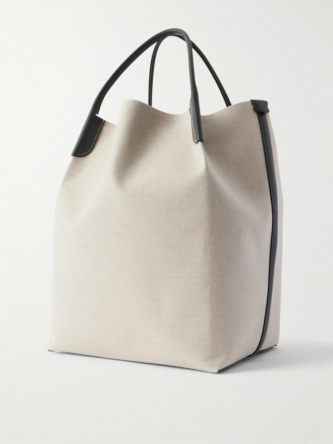 Loro Piana - Bale Extra Large Leather-Trimmed Canvas Tote Bag