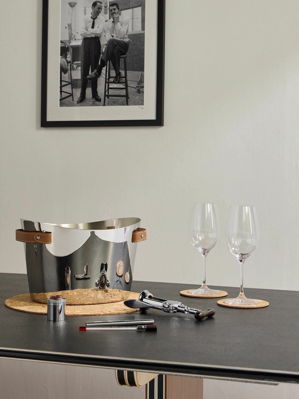 Ralph Lauren Home - Wyatt Stainless Steel and Leather Champagne Bucket