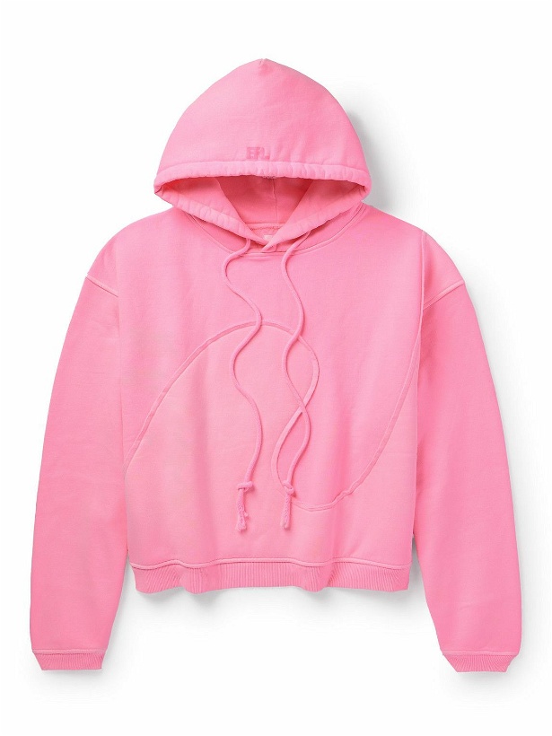 Photo: ERL - Cotton-Blend Jersey Hoodie - Pink