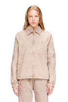 Diesel Taslan jacket with striped sleeves - Jackets - Unisex - Beige