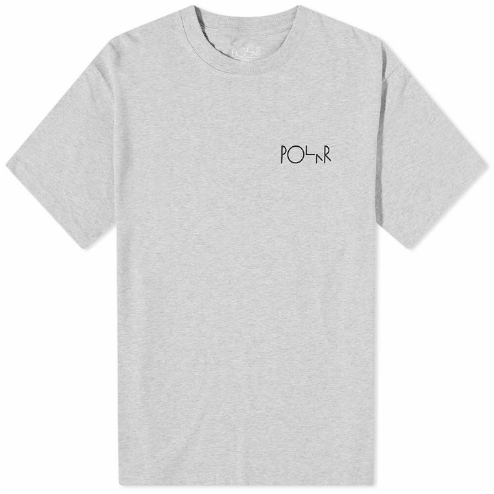 Photo: Polar Skate Co. Men's 3 Tone Fill Logo T-Shirt in Sport Grey