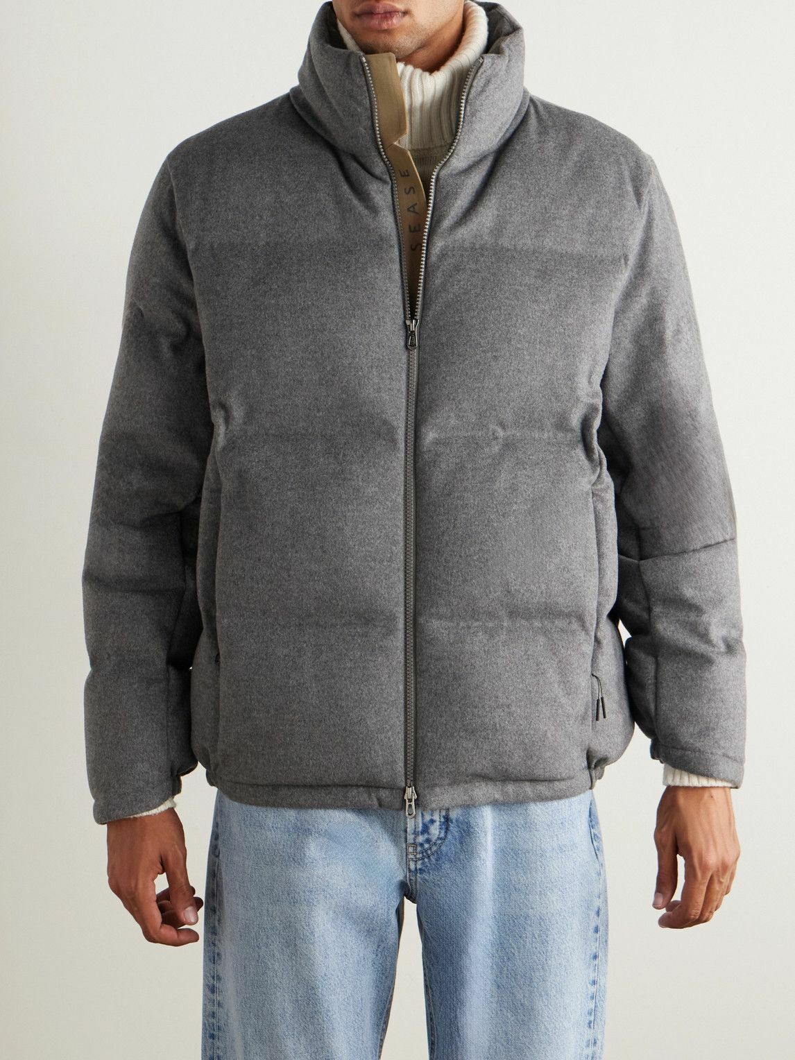 SEASE - Tribeca Quilted Wish® Virgin Wool and Cashmere-Blend Down Jacket - Gray