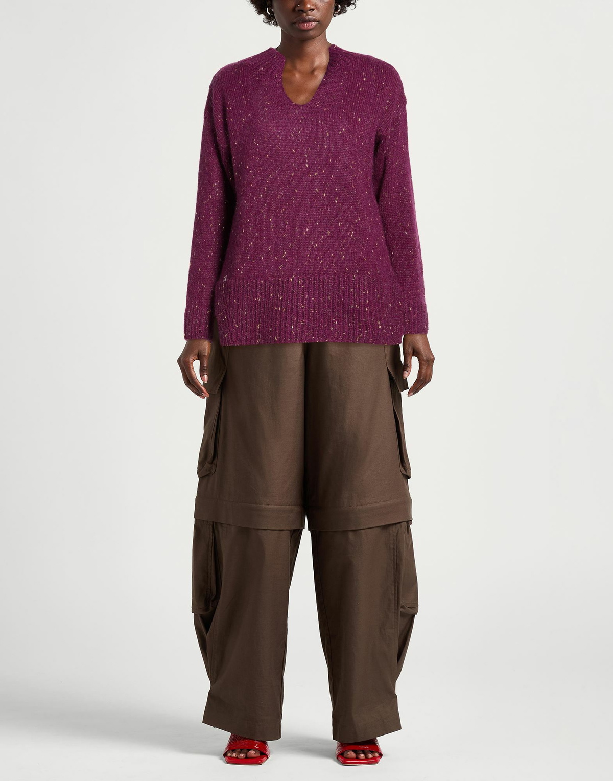Manila Grace Womens Sweater Mauve
