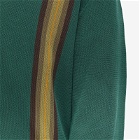 Beams Plus Men's Stripe Jaquard Cardigan in Green