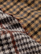 Mr P. - Fringed Houndstooth Wool-Blend Scarf