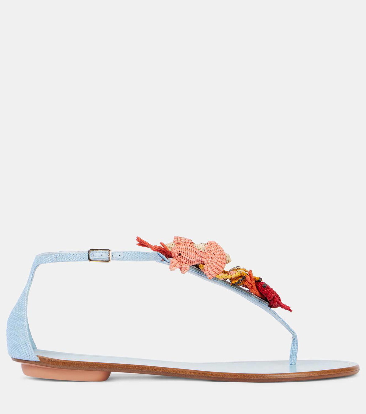 Aquazzura Marea raffia thong sandals