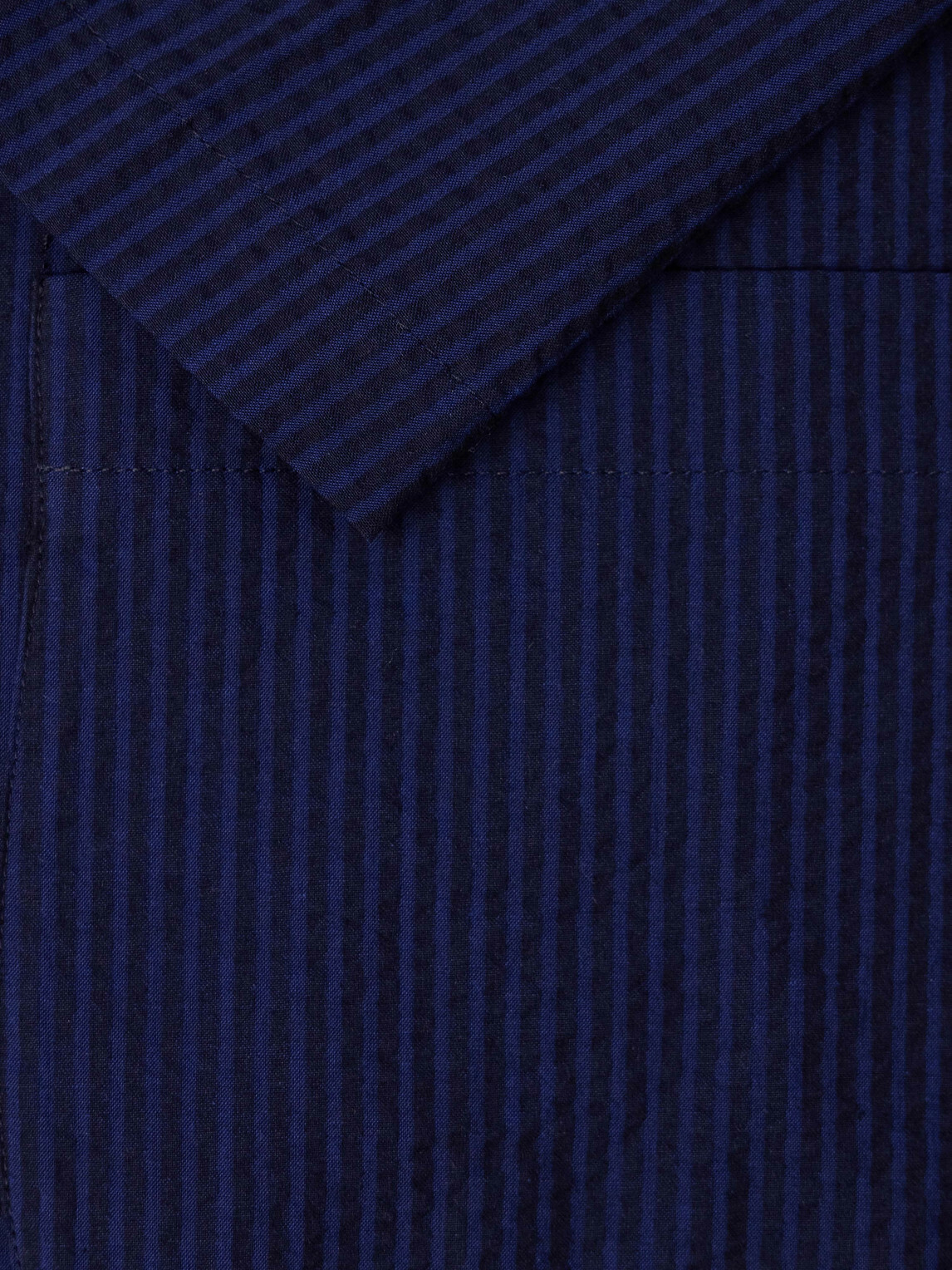 Portuguese Flannel - Atlantico Organic Cotton-Seersucker Suit Jacket - Blue