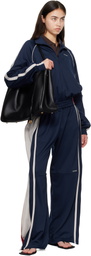 We11done Navy Color-Block Track Jacket