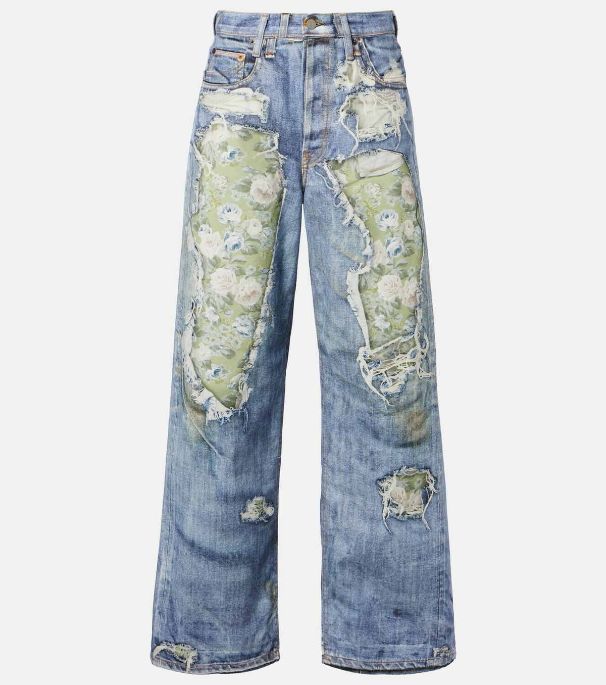 Acne Studios Printed wide-leg jeans