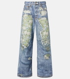 Acne Studios Printed wide-leg jeans