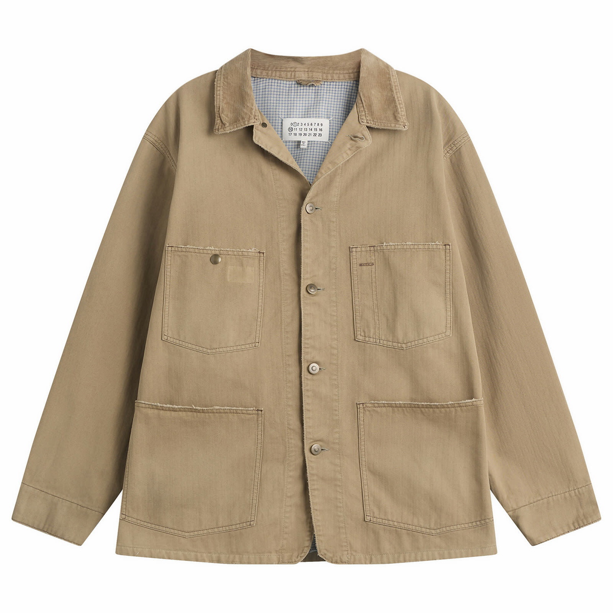 Maison Margiela - Collarless virgin wool blazer Maison Margiela