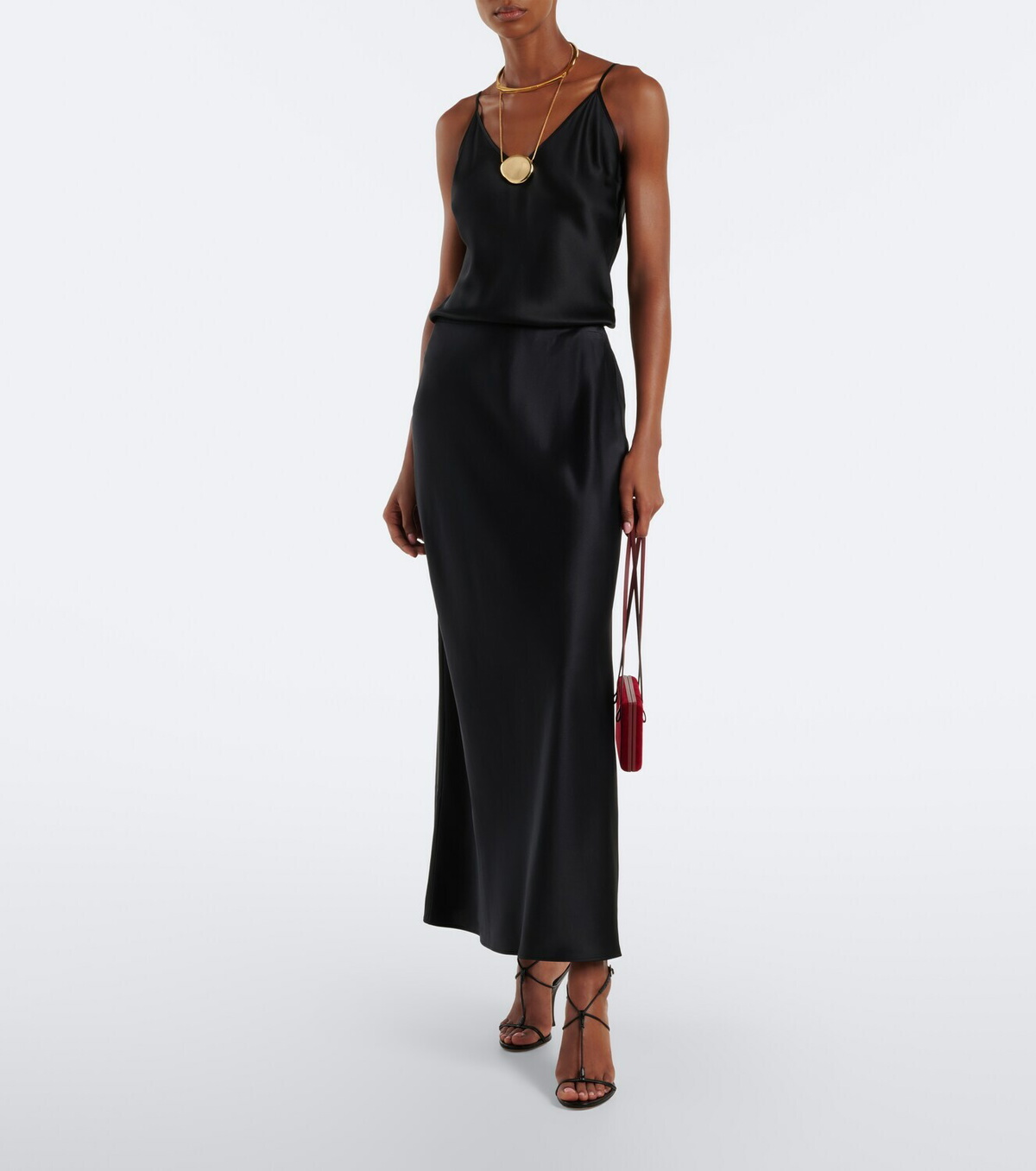 Joseph Isaak silk satin maxi skirt